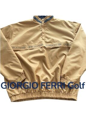 Vintage Giorgio Ferri Golf Gold Pull Over Jacket (M)